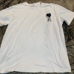 Ami Paris Ami de Coeur cotton-jersey T-shirt in white Size S